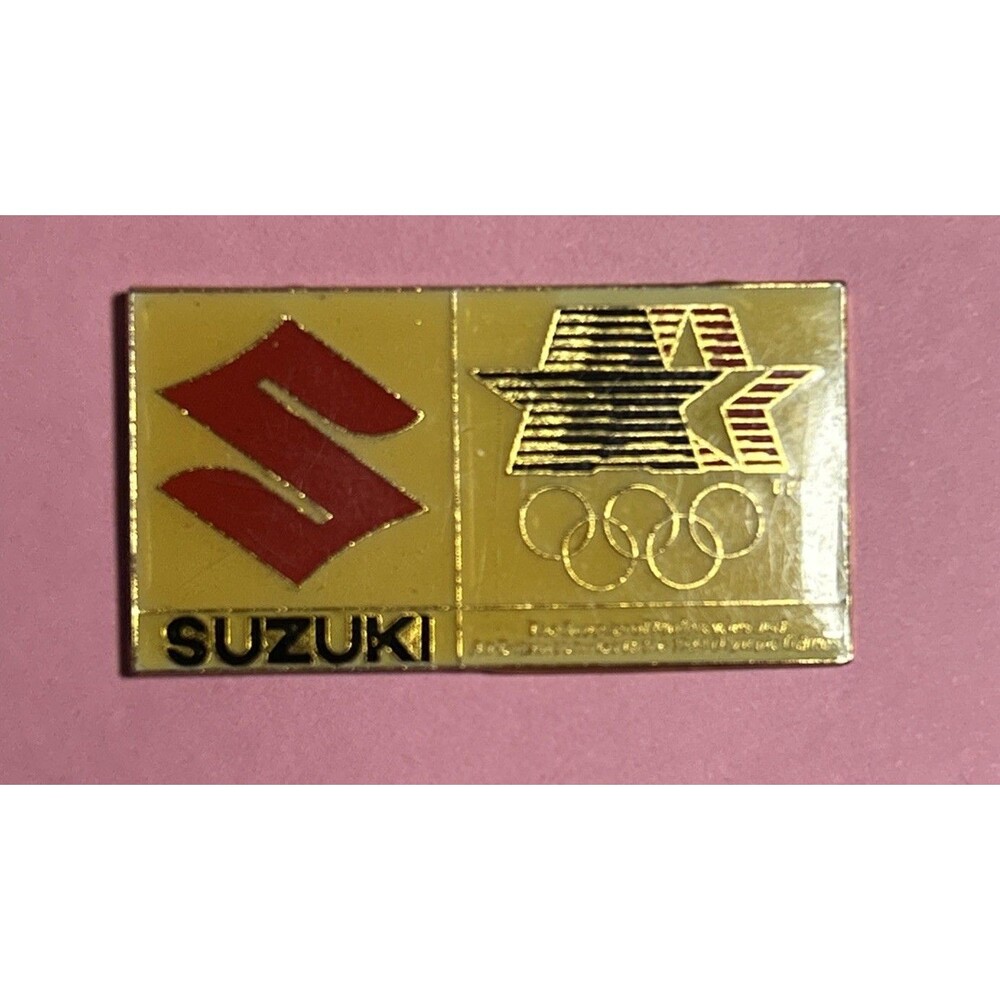 1984 LA Summer Olympics SUZUKI  Sponsor Lapel  Pin ,  U.S.A.  Moving Star Logo